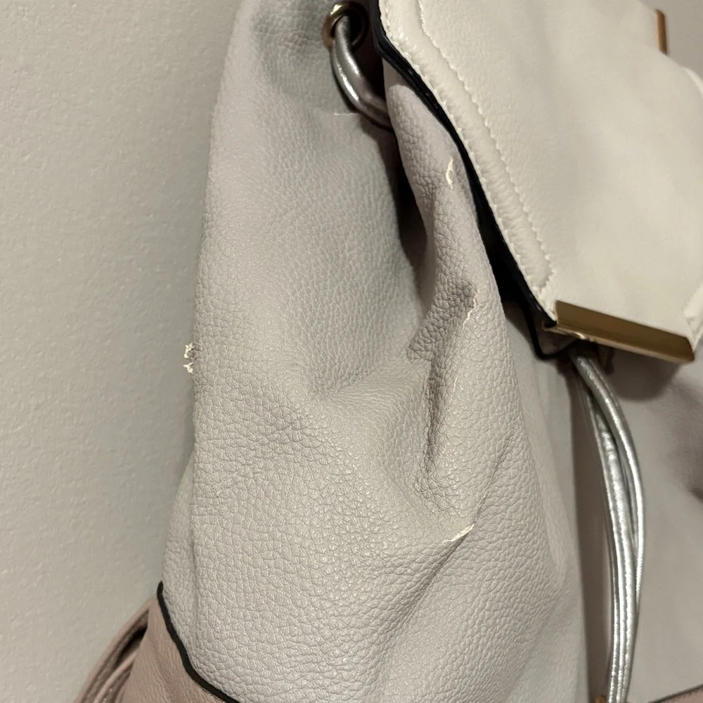 🏡 Call It Spring Two-Tone Backpack - Gray/Tan/Off White - OS